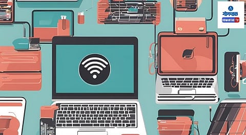 Laptop, Mobile, WiFi