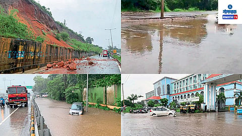 Goa Weather: पहाटेपासून पावसाने कहर केल्याने अनेक रस्ते पाण्याखाली गेले, काही ठिकाणी पडझड झाली. सकाळच्या सत्रात जनजीवन विस्कळीत झाले.