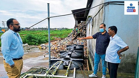 Sancoale News: झुआरीनगर-वास्को येथे असलेल्या सांकवाळ पंचायतीच्या सामग्री पुनर्प्राप्ती सुविधा केंद्र तसेच कचरा प्रक्रिया प्रकल्पात कचऱ्याच्या राशी आढळून आल्या आहेत