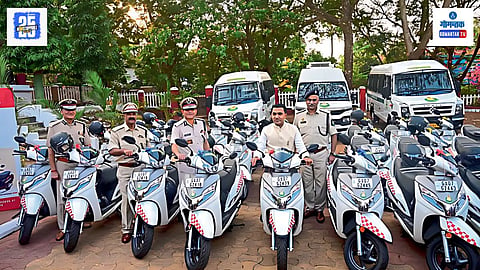 CM Pramod Sawant, Traffic Police Goa vehicles