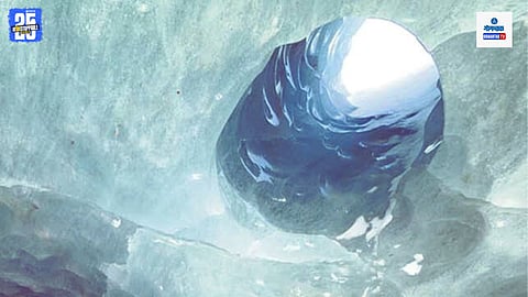Climate change glacier damage