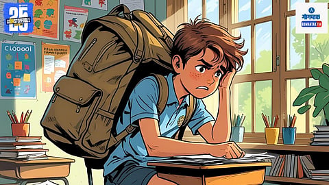 Heavy School Bag, School bag burden