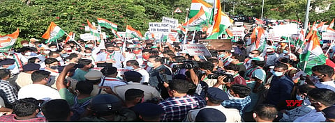 congress protest against agriculture law in goa