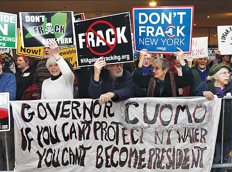 There have been public protests against fracking in many countries