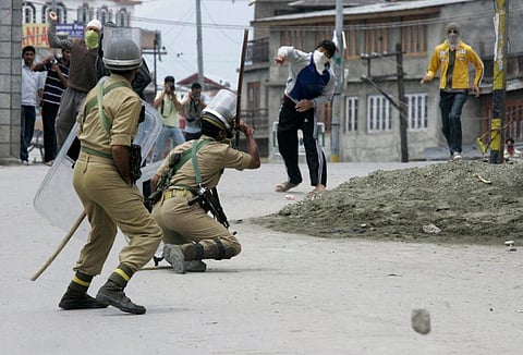 When fired from a short range, pellets make deep perforations in a body and render people maimed Credit: Kashmir Global/ Flicker
