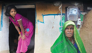 Halki Bai's house in Mahuadol village of Madhya Pradesh has a meter but no electricity. She was asked for a bribe for the connection, which she refused to pay (Photo: Kundan Pandey)