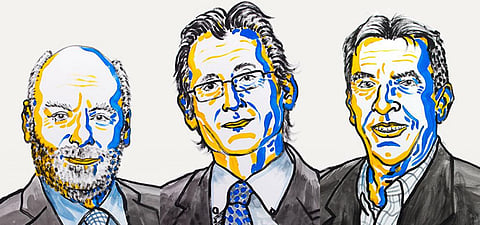 (From left) J Fraser Stoddart, Bernard Feringa and Jean-Pierre Sauvage have been awarded the 2016 Nobel Prize for Chemistry for their work on molecular machines