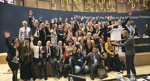 On October 15, a total of 197 countries agreed to substantially reduce the use of hydrofluorocarbons by 2045 at Kigali, Rwanda (Credit: UNEP.ORG)