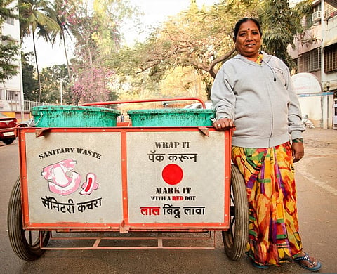 SWaCH is doing basic handling of sanitary waste and pushing the stakeholders for proper sanitary disposal systems. Credit: Brodie Lewis