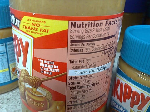 The amendment entails that the quantity of trans fats and saturated fats should be mentioned on the labels of products. Credit: Prodigal Sun / Flicker