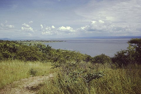 Covering an area of 5,760 sq km, almost half of the lake lies within the Uwanda Game Reserve. Credit: Wikimedia Commons