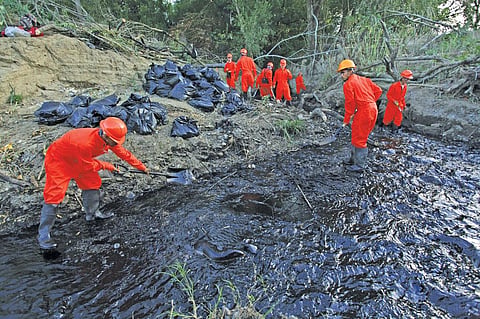 Oil spills, like this one in Mexico, are hard to clean. That's why bioremediation is fast gaining ground (Photo: Reuters)