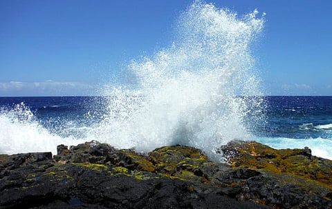 Sea spray aerosol was thought for a long time to be just salt — sodium chloride — and that’s not true. Credit: pxhere