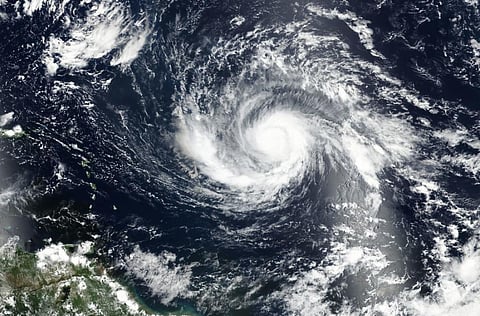 Satellite view of Hurricane Irma. (Credit: NASA)