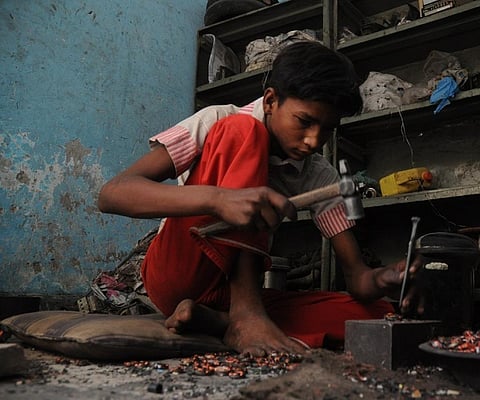 Krishna Vihar houses unorganised e-waste handling and dumping units and is dotted with recycling units that release their hazardous effluents, including heavy metals, directly into open lands. credit:Bharat Lal Seth/CSE