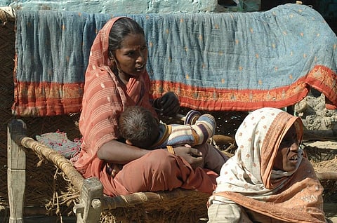 Inequalities in health care service coverage is evident, especially when it comes to maternal and child health interventions. Credit: Samrat Mukherjee