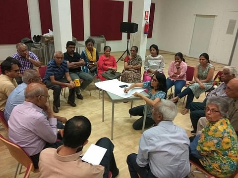 Members of I Change Indiranagar meet to draft a manifesto. Credit: I Change Indiranagar
