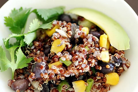 Quinoa is almost always organically grown and takes less time to cook than rice. Credit: Stacey Spensely/Flickr