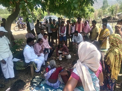 Fact-finding team during a visit to Errapadu village. Credit: NAMP