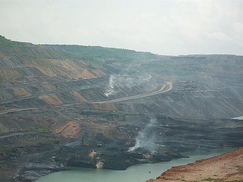 The Singareni opencast coal mines at Manuguru in Telangana Credit: Wikimedia Commons