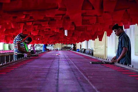 The total greenhouse gas emissions from textile production currently stands at 1.2 billion tonnes annually. Wikimedia Commons