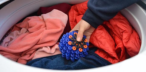 Although studies have sought to determine which fabrics shed the most microfibers, identifying the exact types of plastics, especially microscopic fibers, found in environmental samples is difficult and requires expensive equipment. Credit: Cora Ball