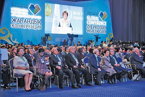 In Astana, 120 countries reaffirmed their vow to strengthen primary healthcare (Credit: UNICEF, WHO and health ministry of Kazakhstan)