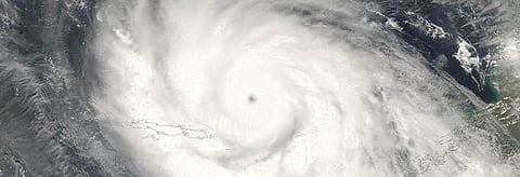 A representational photo of a cyclone in the Bay of Bengal Credit: Wikimedia Commons