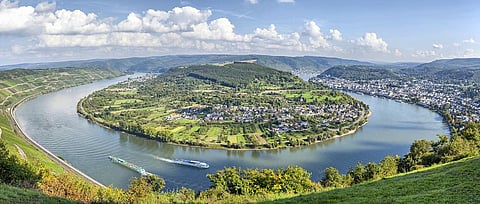 A bend in the Rhine near the town of Filsen in Germany. Credit: Getty Images