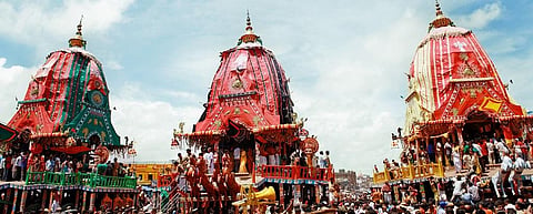 A view of the Puri Jagannath ratha yatra. Credit: Getty Images