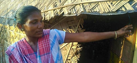 A tea estate worker narrates her ordeal. Photo: Atonu C