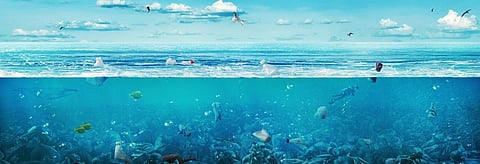 Microplastic in Atlantic: Ocean lab near Bermuda Triangle