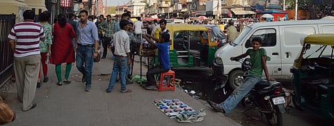 A footpath in Chandni Chowk, Old Delhi. Photo: Wikimedia Commons