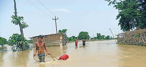 Muzaffapur district is Bihar received 195 per cent surplus rainfall between July 11 and 17 this year (Photograph: Sachin Kumar)