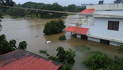 Floodwaters in Angamaly, Kerala, in 2019. Photo: Wikipedia