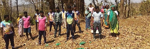 Tribals from Kamat village in Gujarat's Dang district pose for a photo. The village is home to Konkani, Bhil and Warli tribal communities Photo: Centre for Social Justice