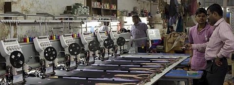 An embroidery unit in Dharavi, Mumbai. Photo: Wikimedia Commons