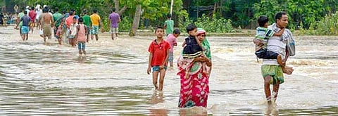 Concerns over social-distancing as floods affect 300,000 in Assam