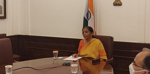 The finance ministry announced on June 5 that there will be no new government schemes for at least a year. Photo: Nirmala Sitharaman's Twitter account