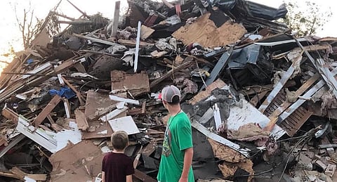 Destruction caused by Hurricane Delta in Lake Charles, Louisiana. Photo: @WildlingPrincss / Twitter