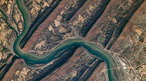 The Susquehanna river in Pennsylvania