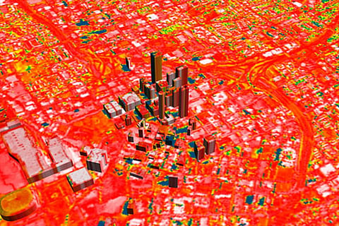 Photo : Wikimedia Commons, The heat-health nexus in the urban context
