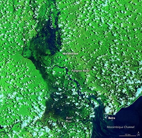 NASA images show impact of Cyclone Eloise on Mozambique
