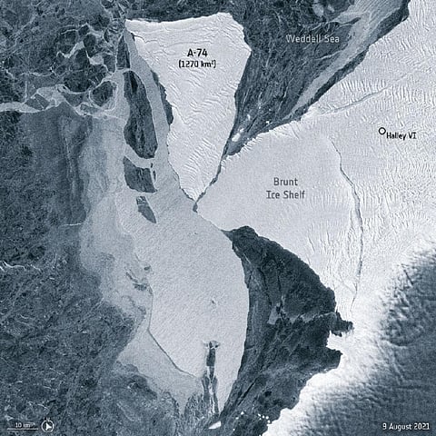 Close shave: Giant iceberg grazes Antarctica’s Brunt Ice Shelf