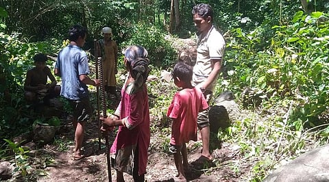 A tribal family is building a 6-km road to connect an inaccessible Odisha village