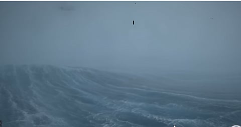 View from Hurricane Sam. Researchers from NOAA dispatched the drone in the in the Atlantic Ocean in last week of September 2021. Photo: NOAA