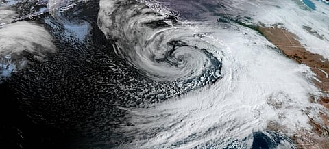 The 'Bomb Cyclone' off the US Pacific Northwest. Photo: @NWSWPC / Twitter