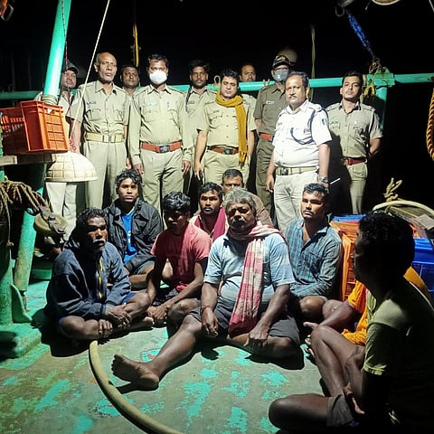 Three forest guards were injured in mid-sea assault November 27; nine fishermen have been arrested. Photo: By special arrangement