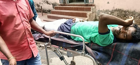 Sunaram Singh, who was injured by armed poachers while on patrol in Similipal Tiger Reserve, Odisha. Photo: Ashis Senapati