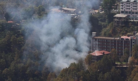 हिमाचल प्रदेश में वनों में लगी आग की घटनाएं, इस बार ये घटनाएं शहरी क्षेत्रों में अधिक देखी जा रही हैं। फोटो: रोहित पराशर